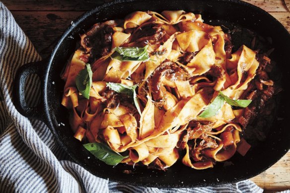 Fresh pasta is a perfect match for this ragu.