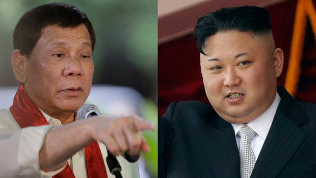 War of words: Philippine President Rodrigo Duterte and North Korean leader Kim Jong-un.