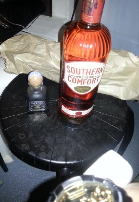"Get it started": A bottle of Southern Comfort on Hugh Bacalla Garth's Facebook page.