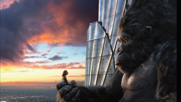 Naomi Watts and giant ape in Peter Jackson's <i>King Kong</i>.

