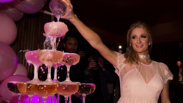 Paris Hilton at the launch of her 23rd perfume in The Flamingo Lounge, King's Cross, on Wednesday.
