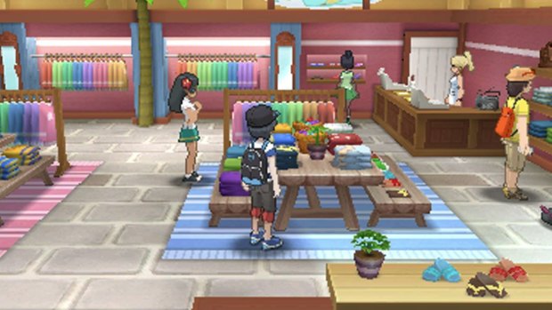 A screen shot from the new Nintendo 3DS game <i>Pokemon Sun and Moon</i>.
