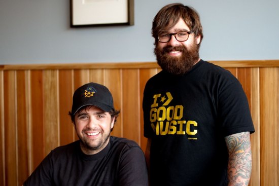 Los Angeles chefs Jon Shook (left) and Vinny Dotolo.

