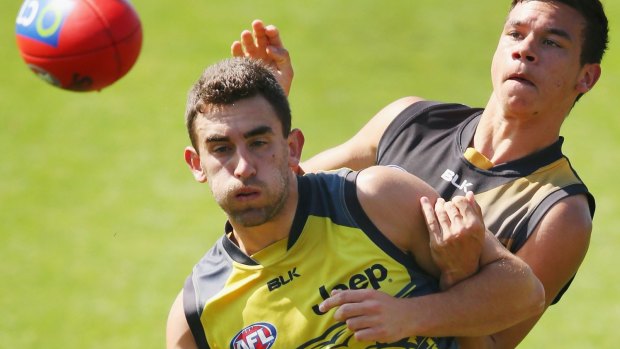 Adam Marcon set for the experience of a lifetime, tackled here by Daniel Rioli.