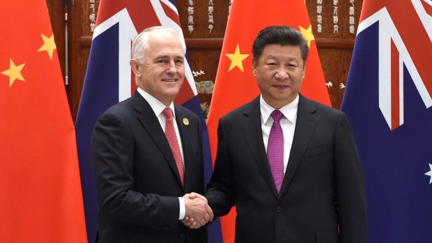Australian Prime Minister Malcolm Turnbull and Chinese President Xi Jinping meet at the West Lake State Guest House in Hangzhou ahead of the G20 leaders' summit..
