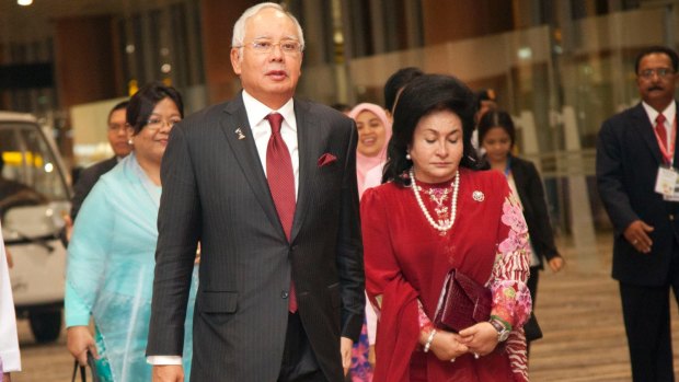 Malaysia Prime Minister Najib Razak with his wife Rosmah Mansor.