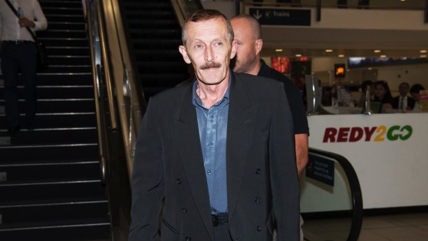 Alleged serial fraudster Goran Markovic arrives at Sydney Airport on Thursday.