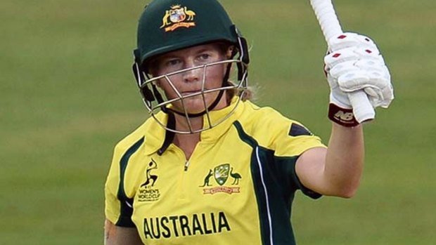 Being managed: Despite carrying a troublesome shoulder injury Australia's captain Meg Lanning scored 152 not out against Sri Lanka and 48 against New Zealand.