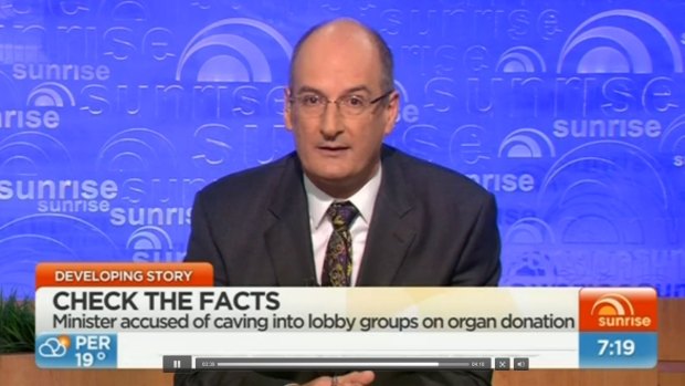 David Koch resigned from the Organ and Tissue Authority's advisory council on live television.