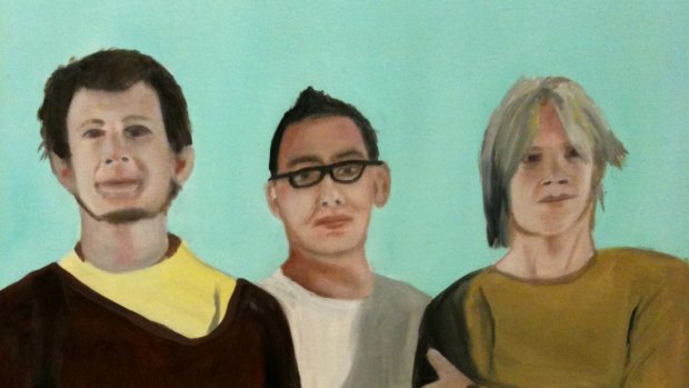 Regurgitator captured in a painting with Quan Yeomans at centre.