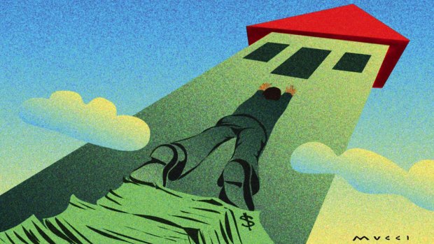 House prices are getting more and more out of reach for first-time buyers. Illustration: Michael Mucci