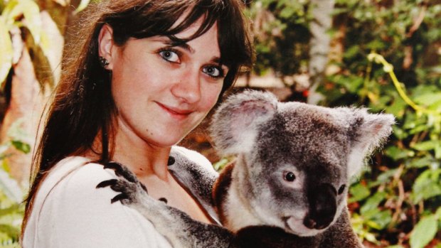 Sophie Collombet holding a koala during her time in Australia.