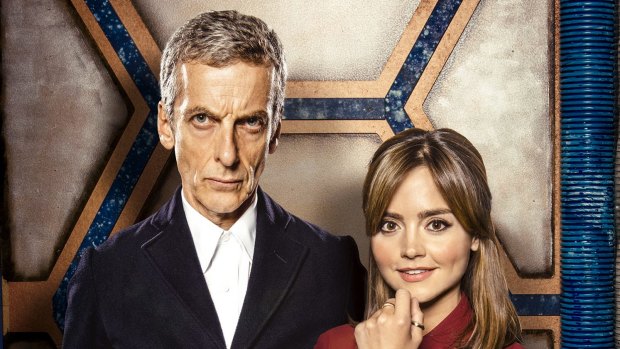 Peter Capaldi and Jenna Coleman star in Doctor Who.