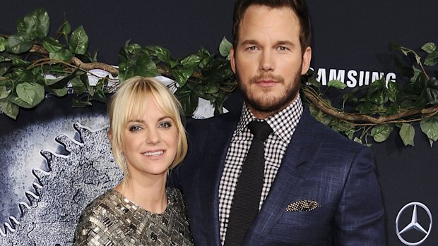 Actor Chris Pratt with wife Anna Faris.