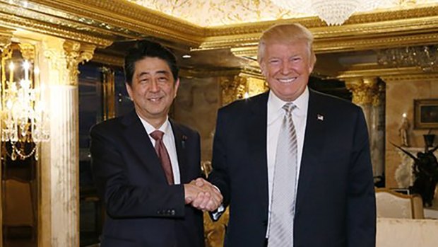 President-elect Donald Trump meets and Japanese Prime Minister Shinzo Abe might be able to thrash out a bilateral trade deal.