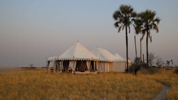 San Camp in Botswana.