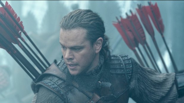 Matt Damon gives a starchy performance in <I>The Great Wall</I>.