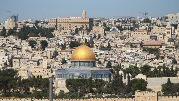 The Dome of the Rock Mosque in the Al-Aqsa Mosque compound is seen in Jerusalem's Old City.