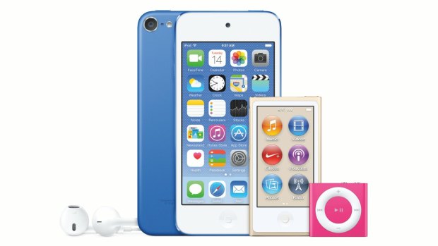 The new iPod Touch, alongside refreshed versions of the iPod Nano and iPod Shuffle.