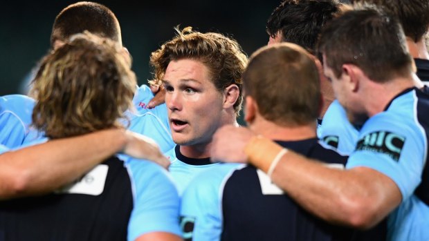 Natural born leader: Waratahs captain Michael Hooper will take sole charge in 2017 after sharing the duties with Dave Dennis last year.