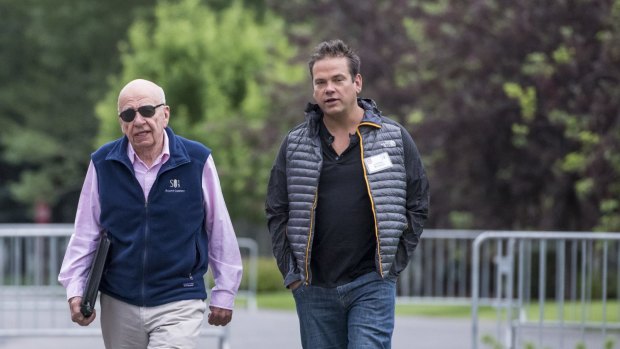 File photo: Rupert Murdoch (left) and Lachlan Murdoch.