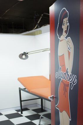The entrance to Wax Monkey's 'Audrey' room.