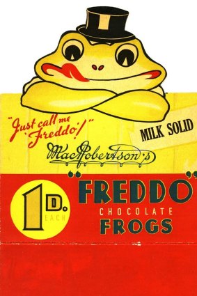 Old packaging for the Freddo Frog.