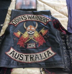 An Odin's Warriors vest found during the police investigation.