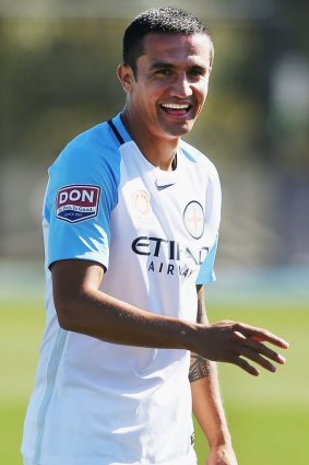 New signing Tim Cahill turns out for the first time with Melbourne City.