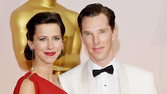 New trend: Benedict Cumberbatch's wife has revealed her wedding dress in a magazine spread. 
