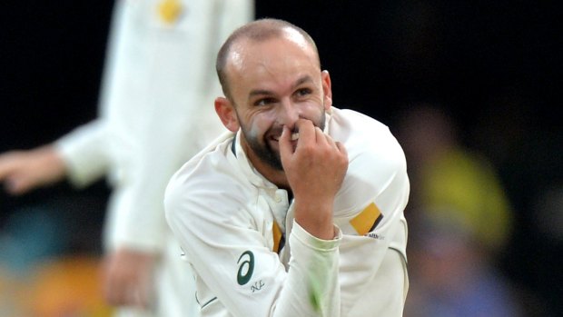 Nathan Lyon apparently had plenty to say in the field.