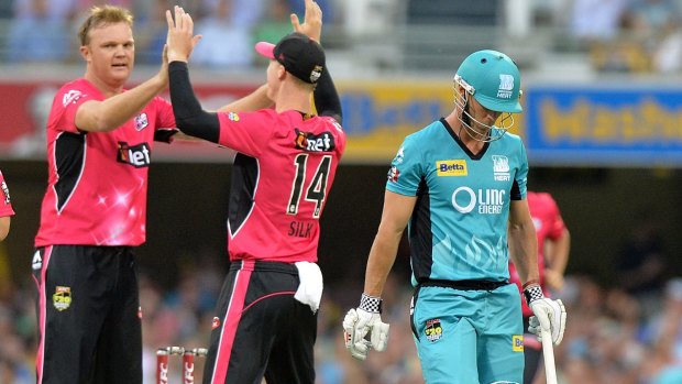 Down in form...it has been a fall from grace for esteemed bladesman Chris Lynn this campaign.