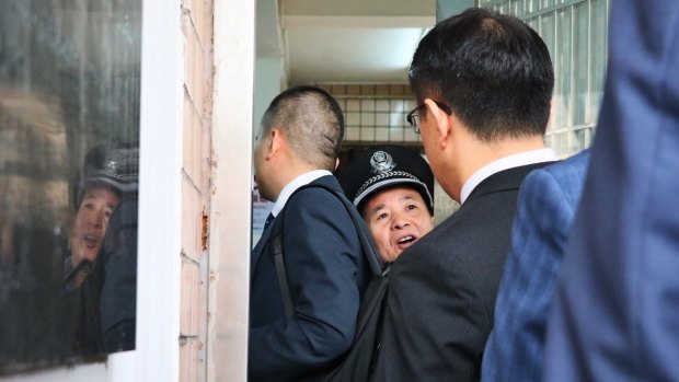 Lawyers for the accused were forced to wait for the small security door to the court and detention complex to be opened.
