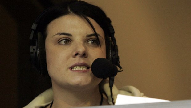 Experienced: Kelli Underwood called her first footy game almost a decade ago.