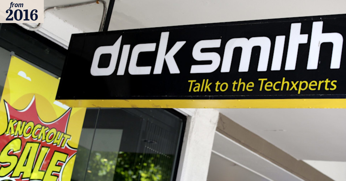 Dick Smith's eBay store showed the incoming meltdown