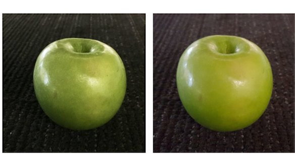 An iPhone 6s photo, left, with brightness lifted. Right, a photo taken with Samsung Galaxy S6, undoctored.