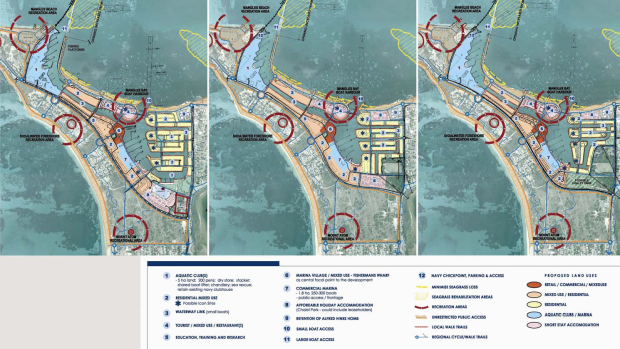 Concept plans from 2006 show canal were part of designs from the beginning. 