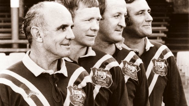 Rugby League's original 'Immortals': Clive Churchill, Bobby Fulton, Johnny Raper and Reg Gasnier.