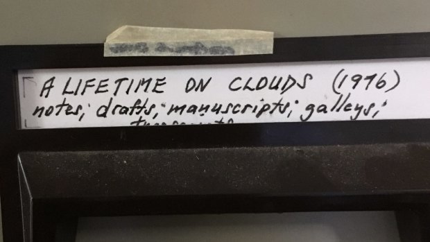 Gerald Murnane's file for A Lifetime on Clouds. 
