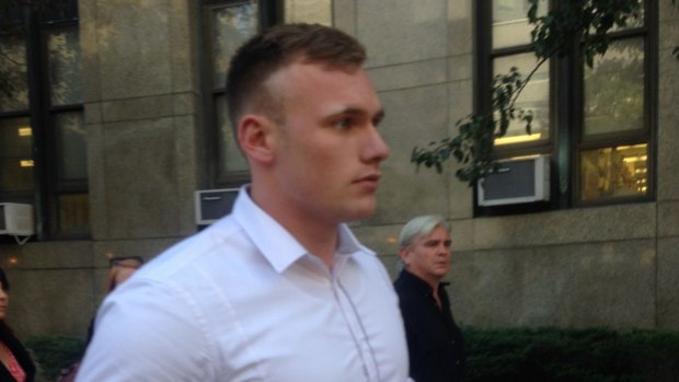 Matthew Lodge in New York for his court appearance.