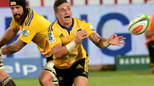 PRETORIA, SOUTH AFRICA - FEBRUARY 20: TJ Perenara of the Hurricanes in action during the Super Rugby match between Vodacom Bulls and Hurricanes at Loftus Versfeld on February 20, 2015 in Pretoria, South Africa. (Photo by Lee Warren/Gallo Images/Getty Images)