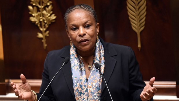 French Justice Minister Christiane Taubira.