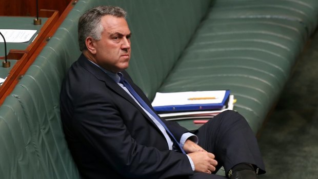 Treasurer Joe Hockey at the start of Question Time on Monday.