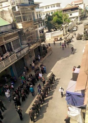 The streets of Battambang during filming.