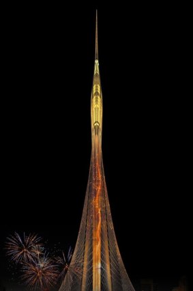 A rendering of the new Dubai tower to be completed before the Dubai World Expo in 2020.