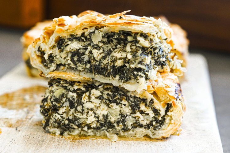 Haloumi spanakopita.