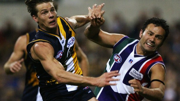 Peter Bell and Ben Cousins clash in derby... the 43rd match is perhaps the biggest.