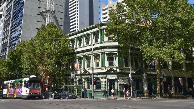 The Celtic Club on the corner of Queen and La Trobe streets. 