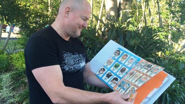 Brisbane man Ian Horchner has collected more than 6000 Sunny Queen egg stickers