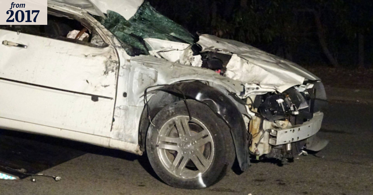 Five people in hospital after teenager crashes into cars during police ...